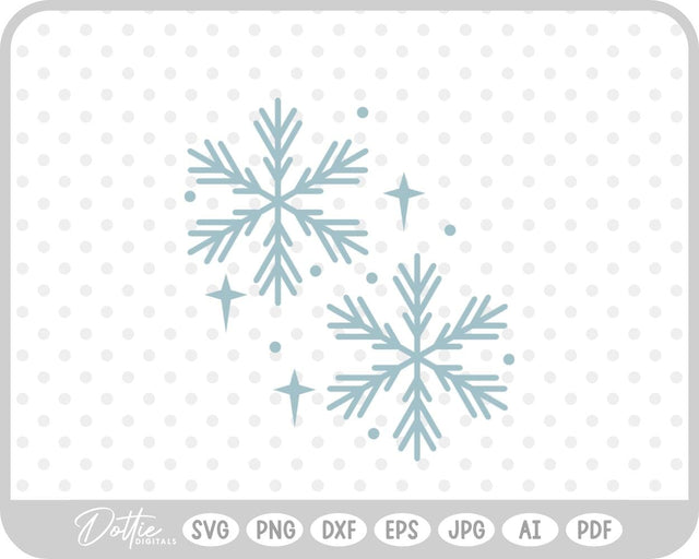 Snowflake Winter Christmas SVG DottieDigitals 