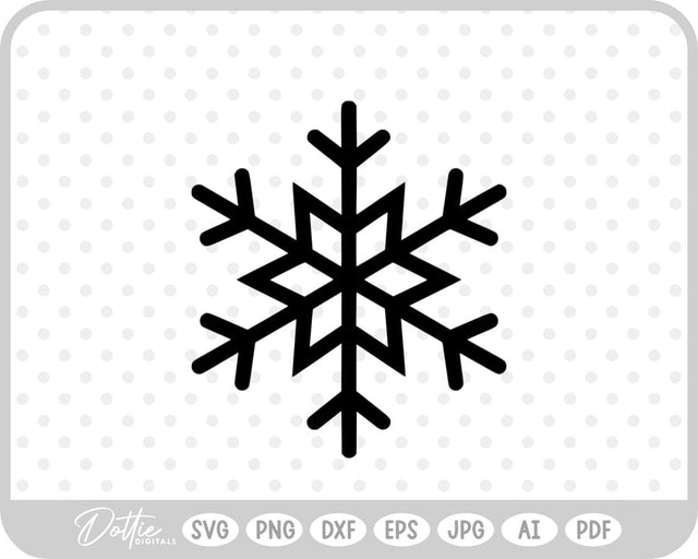 Snowflake Winter Christmas SVG DottieDigitals 