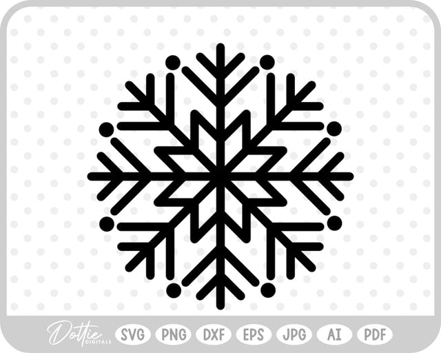 Snowflake Winter Christmas SVG DottieDigitals 