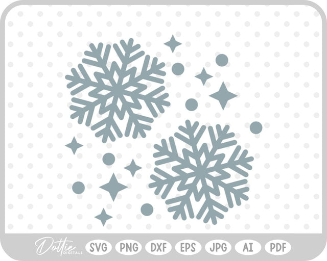Snowflake Winter Christmas SVG DottieDigitals 