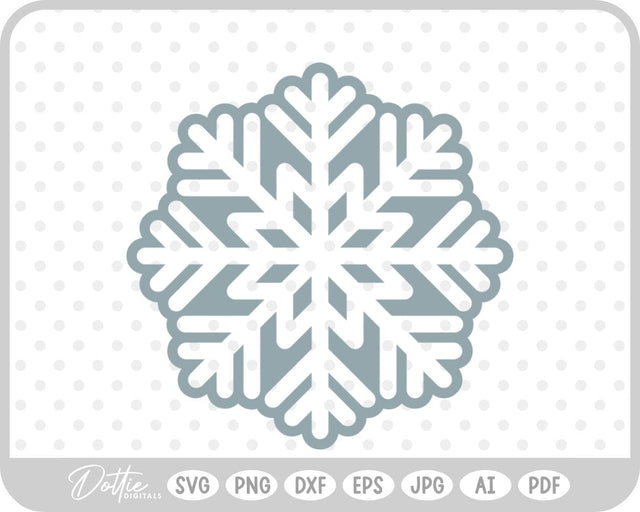 Snowflake Winter Christmas SVG DottieDigitals 