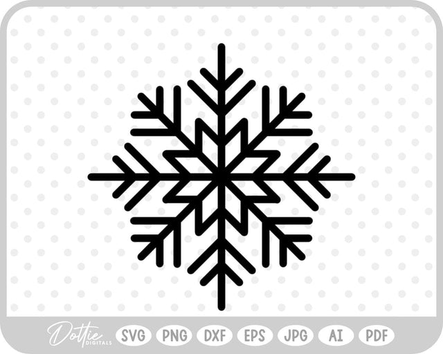 Snowflake Winter Christmas SVG DottieDigitals 
