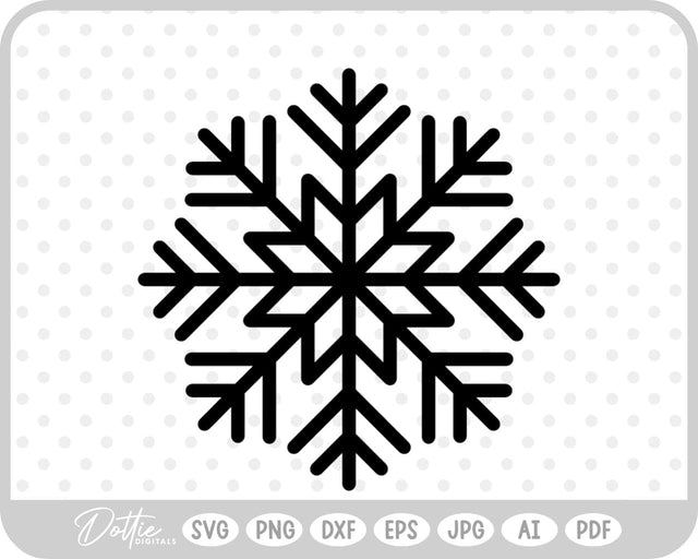 Snowflake Winter Christmas SVG DottieDigitals 