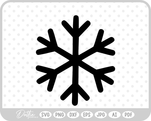 Snowflake Winter Christmas SVG DottieDigitals 