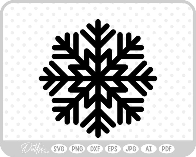 Snowflake Winter Christmas SVG DottieDigitals 
