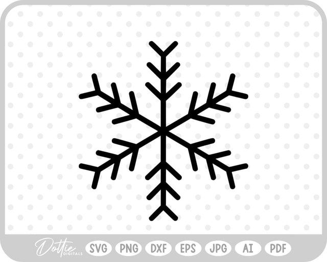 Snowflake Winter Christmas SVG DottieDigitals 