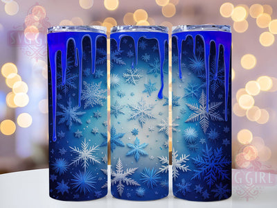 Snowflake Winter Christmas Tumbler, Seamless Winter Snow, Winter Tumbler, 20Oz Wrap Design, Christmas Sublimation, Snowflake Pattern Art, Winter Holiday Design Sublimation SvggirlplusArt 