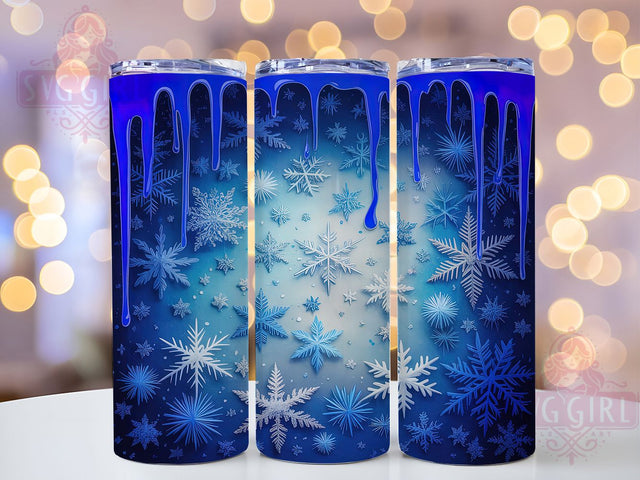 Snowflake Winter Christmas Tumbler, Seamless Winter Snow, Winter Tumbler, 20Oz Wrap Design, Christmas Sublimation, Snowflake Pattern Art, Winter Holiday Design Sublimation SvggirlplusArt 