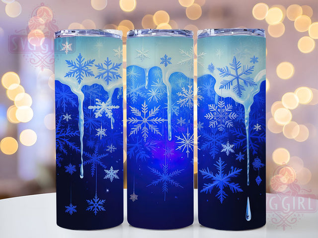 Snowflake Winter Christmas Tumbler, Seamless Winter Snow, Winter Tumbler, 20Oz Wrap Design, Christmas Sublimation, Snowflake Pattern Art, Winter Holiday Design Sublimation SvggirlplusArt 