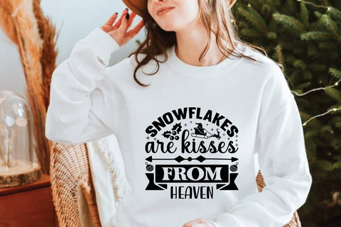 snowflakes are kisses from heaven SVG Angelina750 