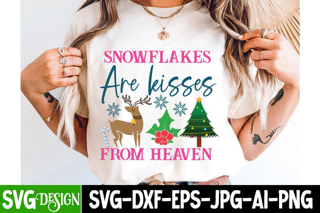 Snowflakes Are Kisses From Heaven Svg Design,Christmas SVG ,Christmas SVG Design, Christmas SVG Bundle,Farmhouse Christmas SVG,Funny Christmas SVG Design SVG BlackCatsMedia 