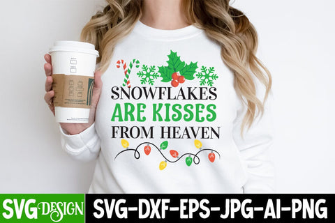 Snowflakes Are Kissues Fromt Heaven SVG Cut File,Christmas Sublimation ,Christmas Sublimation Bundle,Christmas Sublimation PNG SVG BlackCatsMedia 