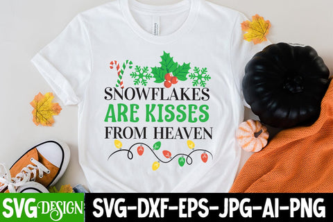 Snowflakes Are Kissues Fromt Heaven SVG Cut File,Christmas Sublimation ,Christmas Sublimation Bundle,Christmas Sublimation PNG SVG BlackCatsMedia 
