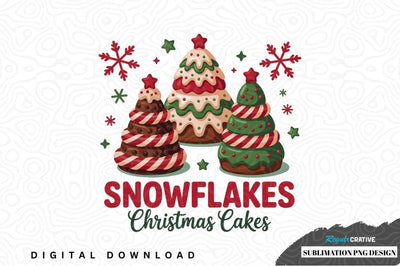 Snowflakes christmas cakes Sublimation Regulrcrative 