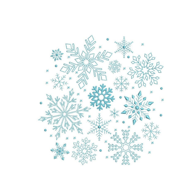 Snowflakes Embroidery Design, 4 sizes, Instant Download Embroidery/Applique DESIGNS Nino Nadaraia 