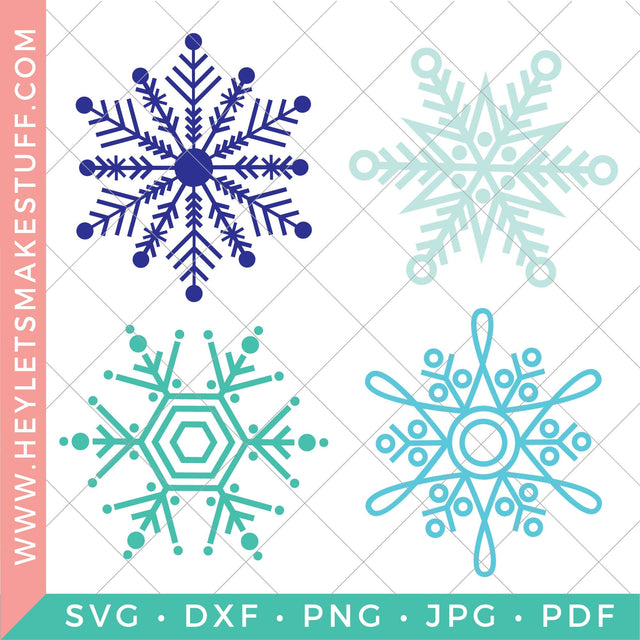 Snowflakes SVG Hey Let's Make Stuff 