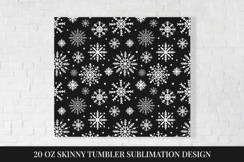 Snowflakes tumbler sublimation design. Winter tumbler wrap Sublimation LaBelezoka 