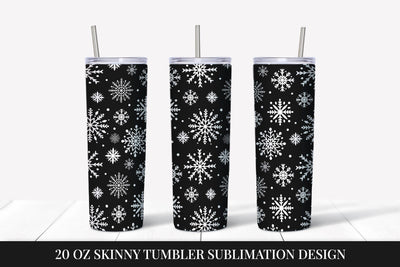 Snowflakes tumbler sublimation design. Winter tumbler wrap Sublimation LaBelezoka 