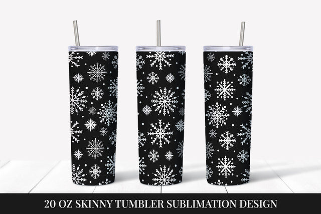Snowflakes tumbler sublimation design. Winter tumbler wrap Sublimation LaBelezoka 