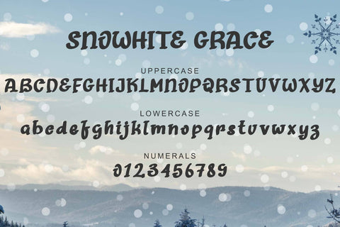 Snowhite Grace Font Prasetya Letter 