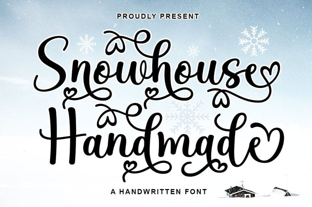 Snowhouse Handmade Font Rotterlab studio 