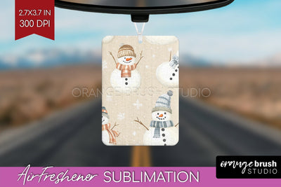 Snowman Air Freshener PNG - Cute Christmas PNG Sublimation Sublimation OrangeBrushStudio 
