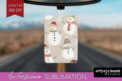 Snowman Air Freshener PNG - Cute Christmas PNG Sublimation Sublimation OrangeBrushStudio 