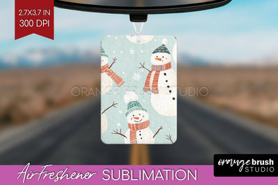 Snowman Air Freshener PNG - Cute Christmas PNG Sublimation Sublimation OrangeBrushStudio 