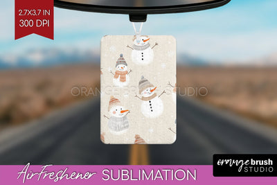 Snowman Air Freshener PNG - Cute Christmas PNG Sublimation Sublimation OrangeBrushStudio 