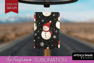 Snowman Air Freshener PNG - Cute Christmas PNG Sublimation Sublimation OrangeBrushStudio 