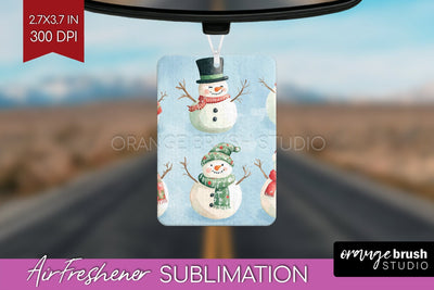 Snowman Air Freshener PNG - Cute Christmas PNG Sublimation Sublimation OrangeBrushStudio 