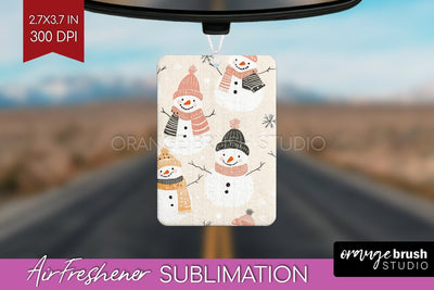Snowman Air Freshener PNG - Cute Christmas PNG Sublimation Sublimation OrangeBrushStudio 