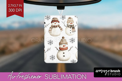 Snowman Air Freshener PNG - Cute Christmas PNG Sublimation Sublimation OrangeBrushStudio 