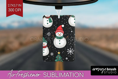 Snowman Air Freshener PNG - Cute Christmas PNG Sublimation Sublimation OrangeBrushStudio 