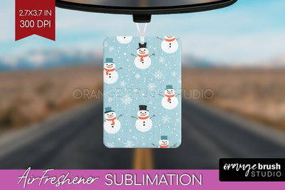 Snowman Air Freshener PNG - Cute Christmas PNG Sublimation Sublimation OrangeBrushStudio 