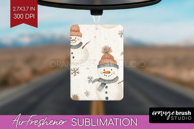 Snowman Air Freshener PNG - Cute Christmas PNG Sublimation Sublimation OrangeBrushStudio 