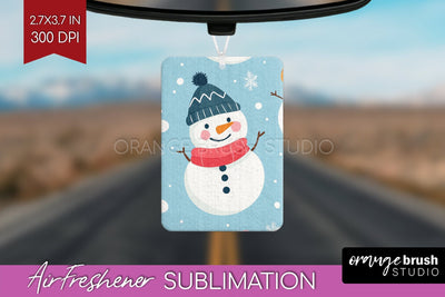 Snowman Air Freshener PNG - Cute Christmas PNG Sublimation Sublimation OrangeBrushStudio 