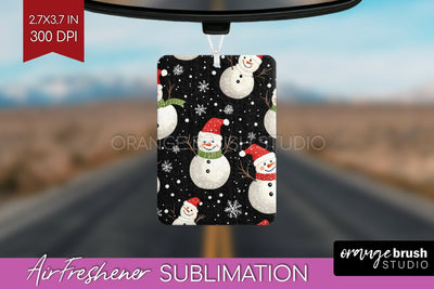 Snowman Air Freshener PNG - Cute Christmas PNG Sublimation Sublimation OrangeBrushStudio 