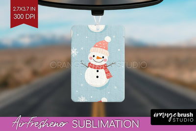 Snowman Air Freshener PNG - Cute Christmas PNG Sublimation Sublimation OrangeBrushStudio 