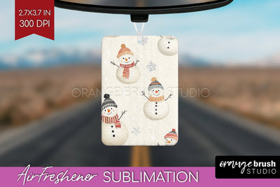 Snowman Air Freshener PNG - Cute Christmas PNG Sublimation Sublimation OrangeBrushStudio 
