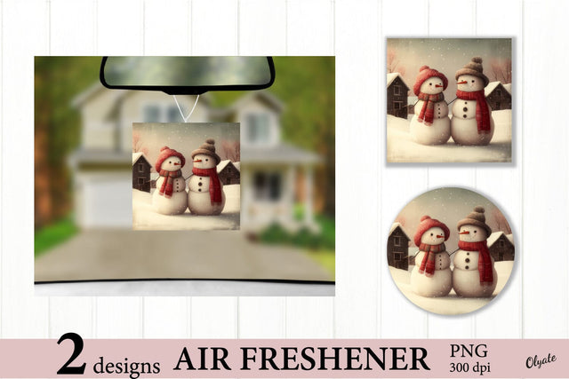 Snowman Airfresh PNG. Christmas Air Freshener PNG Sublimation Olga Terlyanskaya 