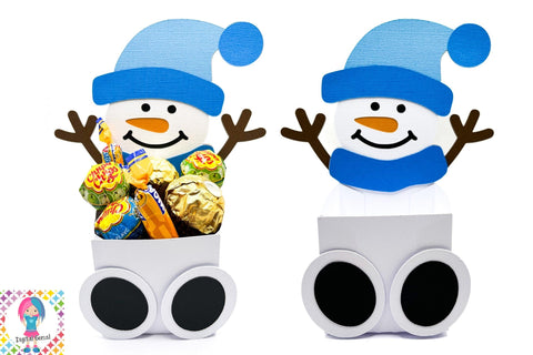 Snowman belly box / Treat box design. SVG Digital Gems 