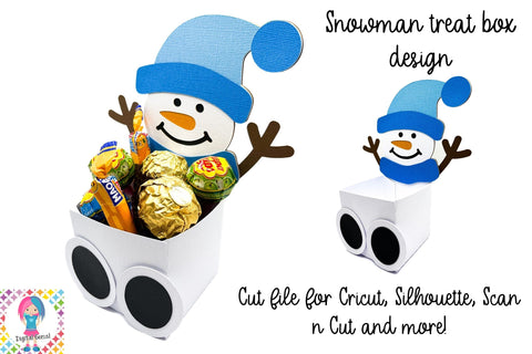 Snowman belly box / Treat box design. SVG Digital Gems 