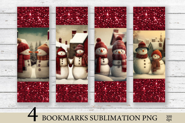 Snowman Bookmark Sublimation PNG. Christmas Bookmark Sublimation Olga Terlyanskaya 