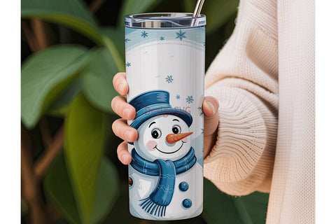 Snowman Christmas 20oz Tumbler Wrap Sublimation DesignSVG 