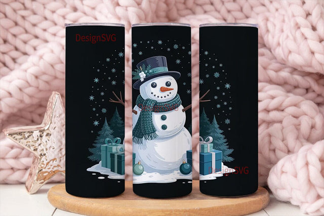 Snowman Christmas 20oz Tumbler Wrap Sublimation DesignSVG 