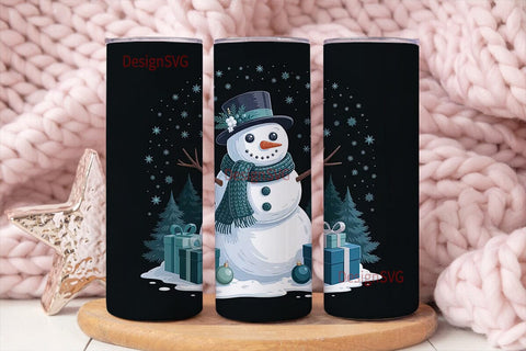 Snowman Christmas 20oz Tumbler Wrap Sublimation DesignSVG 
