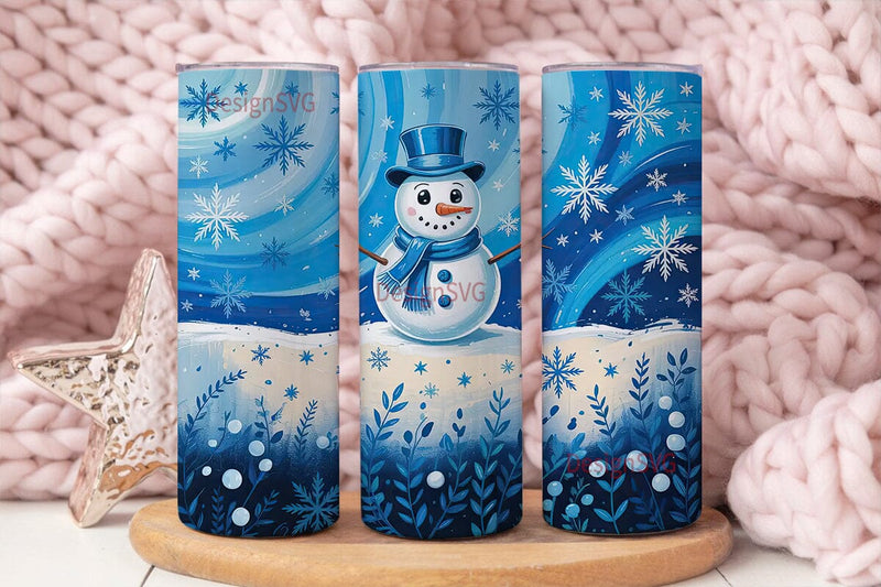 Snowman Christmas 20oz Tumbler Wrap Sublimation DesignSVG 