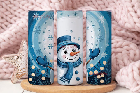 Snowman Christmas 20oz Tumbler Wrap Sublimation DesignSVG 
