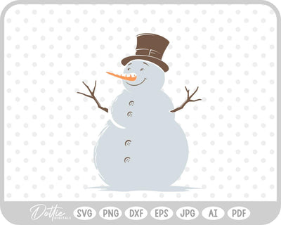 Snowman Christmas Festive SVG DottieDigitals 